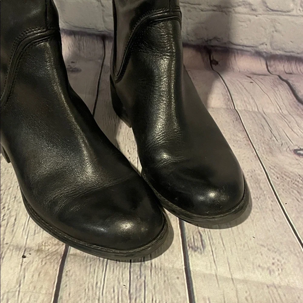 Franco Sarto Black leather Boots Sz 6